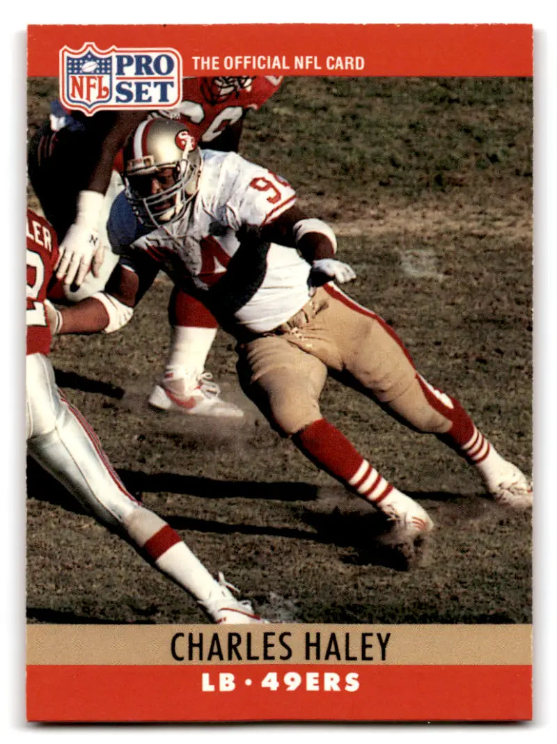 289a Charles Haley football card from Pro Set 1990 product with near mint condition