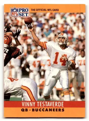 1990 Pro Set #318 Vinny Testaverde Tampa Bay Buccaneers Football Car ID:60036 - Football Card Single