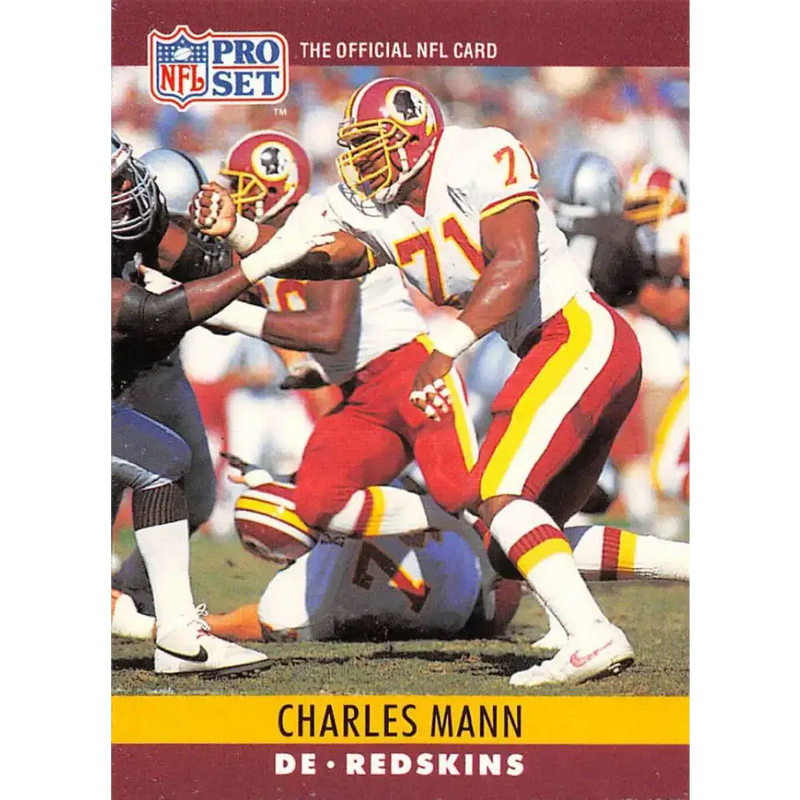1990 Pro Set #325 Charles Mann NM-MT Washington Redskins Football Card - Football Card Single