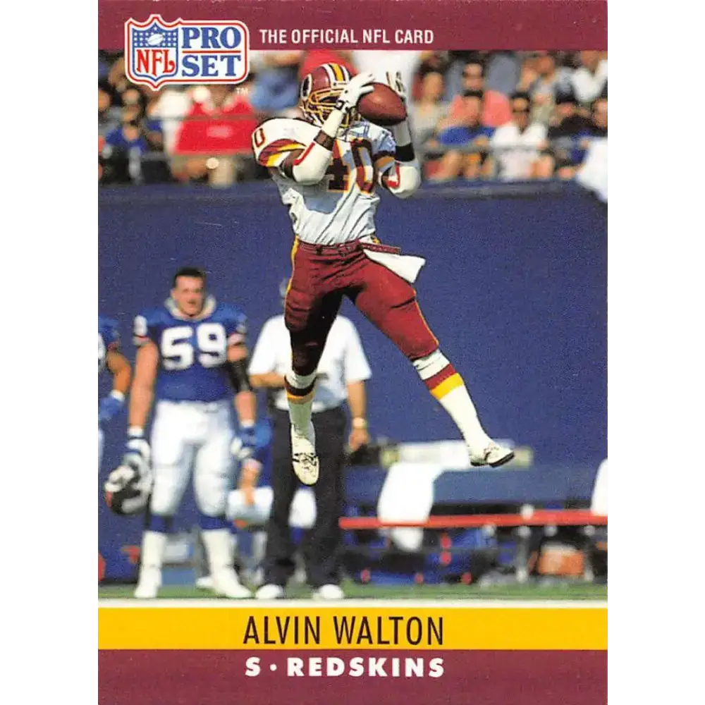 1990 Pro Set #332 Alvin Walton NM-MT Washington Redskins Football Card - Football Card Single