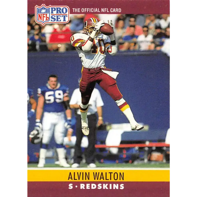 1990 Pro Set #332 Alvin Walton NM-MT Washington Redskins Football Card - Football Card Single