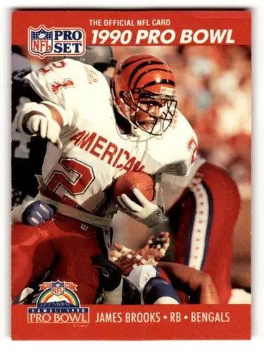 Original gloss James Brooks Cincinnati Bengals 1990 Pro Bowl trading card image