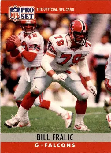 1990 Pro Set Bill Fralic football card with original gloss, part of Simply Sandoval collection