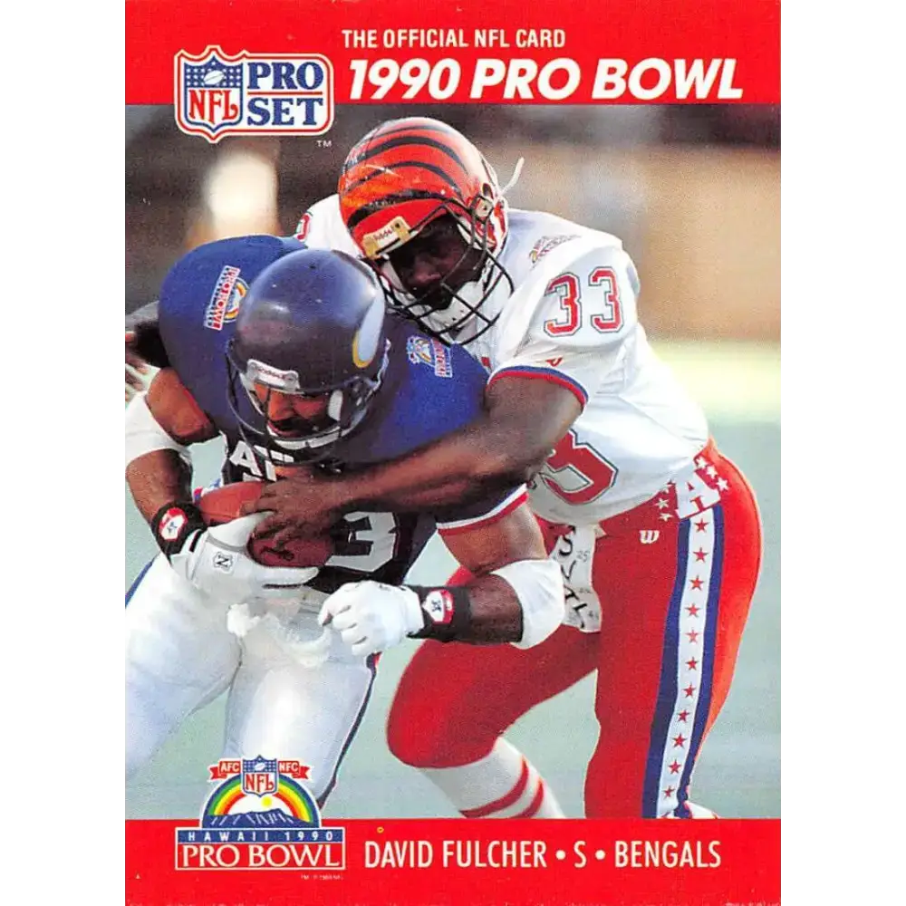 1990 Pro Set #342 David Fulcher NM-MT Cincinnati Bengals Football Card - Football Card Single