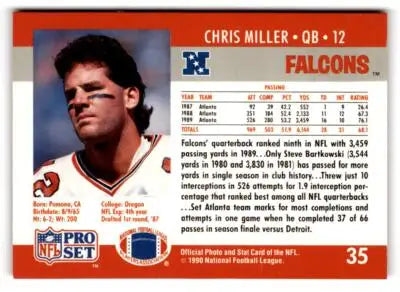 1990 Pro Set #35 Chris Miller - Football Card Single