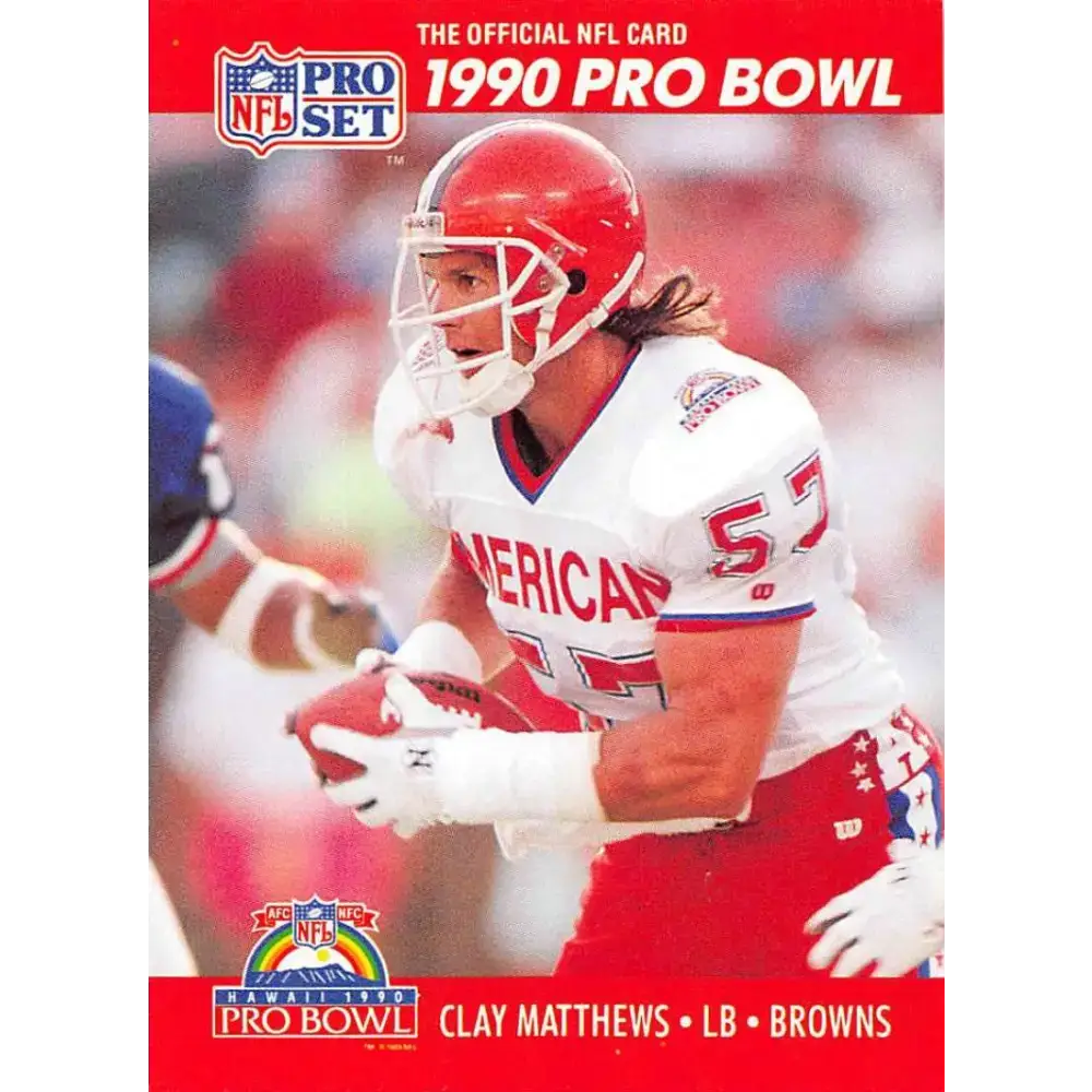 1990 Pro Set #353 Clay Matthews NM-MT Cleveland Browns Football Card - Football Card Single