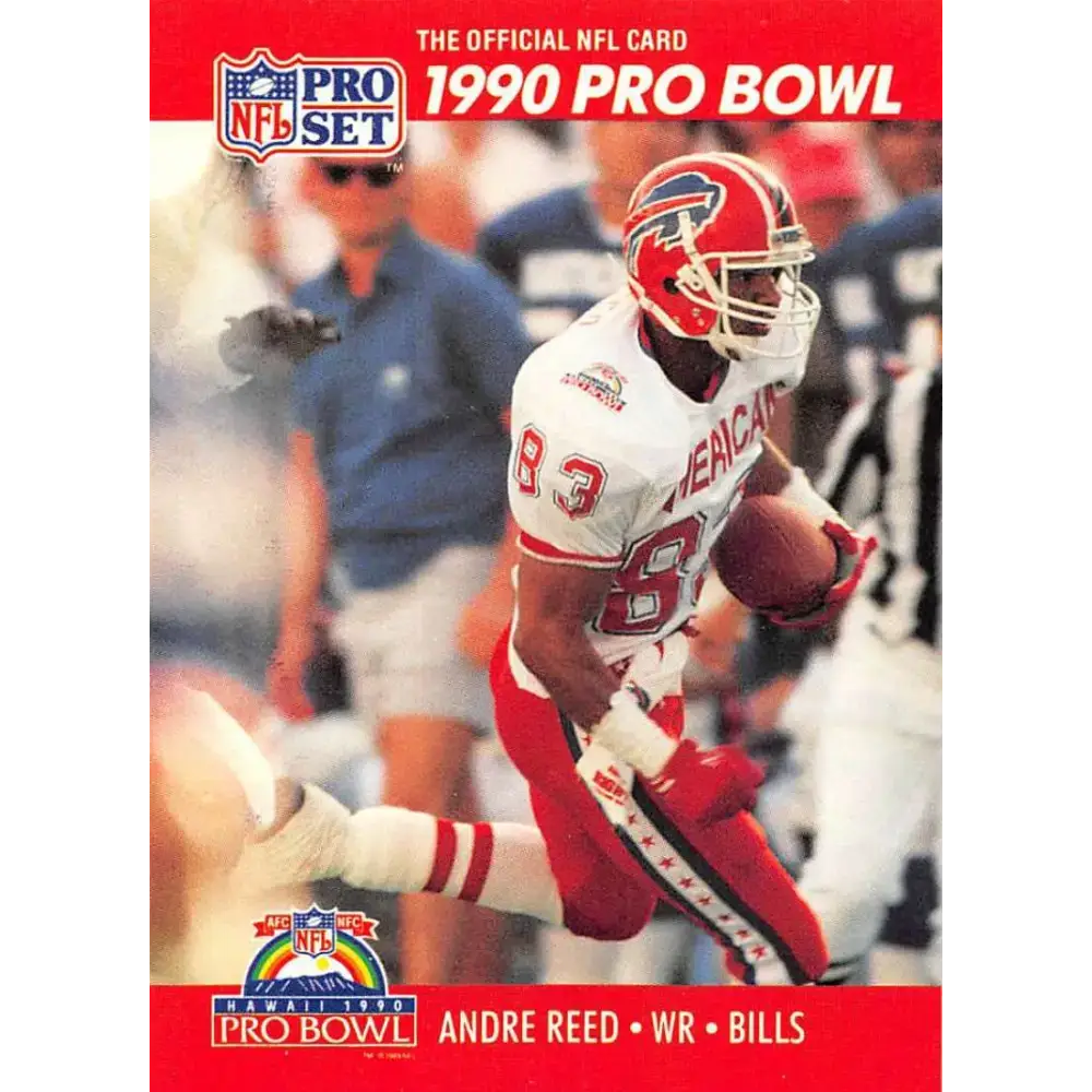 1990 Pro Set #366 Andre Reed NM-MT Buffalo Bills Football Card - Football Card Single