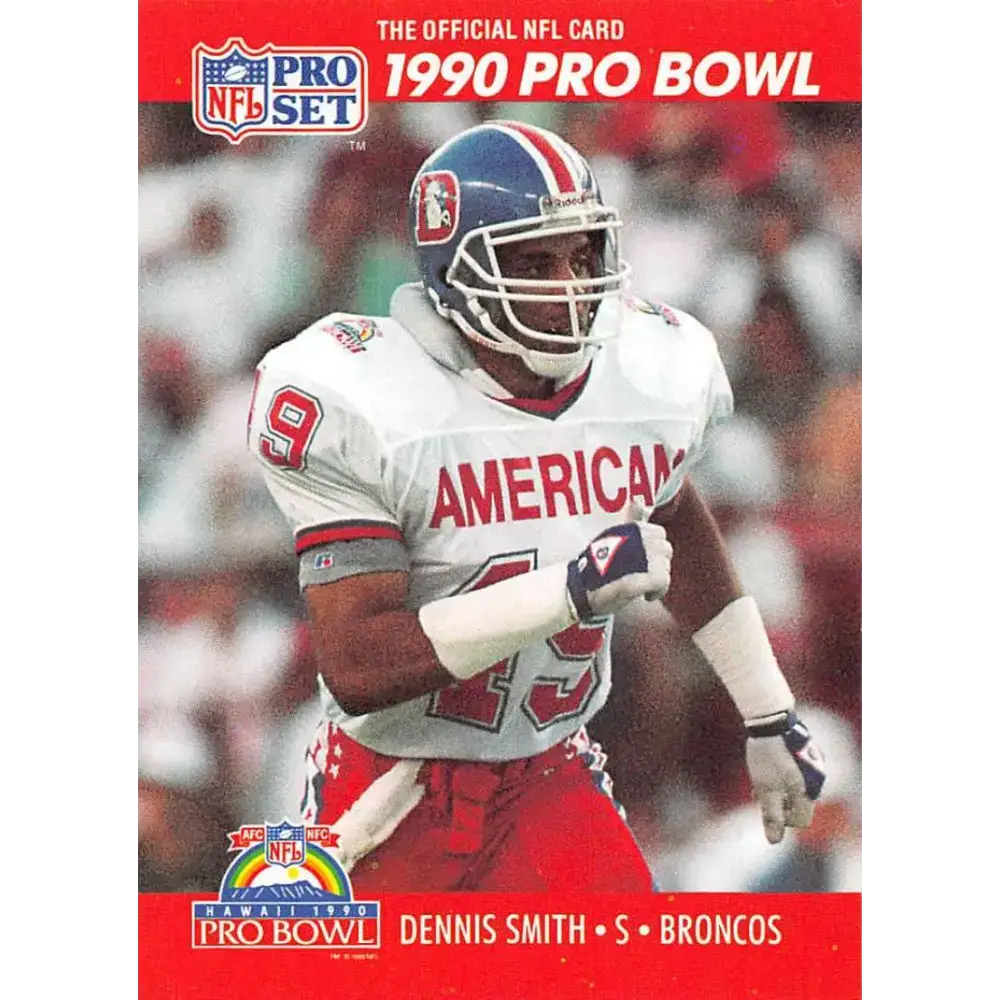 1990 Pro Set #372 Dennis Smith NM-MT Denver Broncos Football Card - Football Card Single
