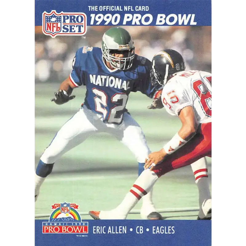 1990 Pro Set #379 Eric Allen NM-MT Philadelphia Eagles Football Card - Football Card Single