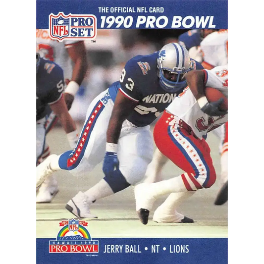 1990 Pro Set #381 Jerry Ball NM-MT Detroit Lions Football Card - Football Card Single