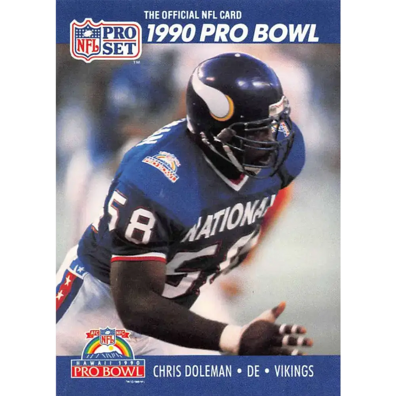 1990 Pro Set #387 Chris Doleman NM-MT Minnesota Vikings Football Card - Football Card Single