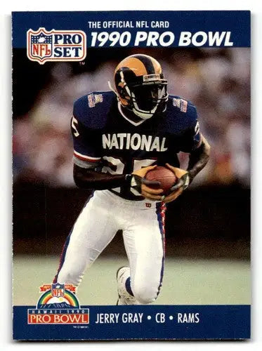 1990 Pro Set Jerry Gray Los Angeles Rams football card with original gloss