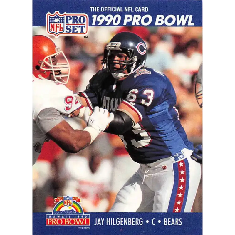 1990 Pro Set #394 Jay Hilgenberg NM-MT Chicago Bears Football Card - Football Card Single