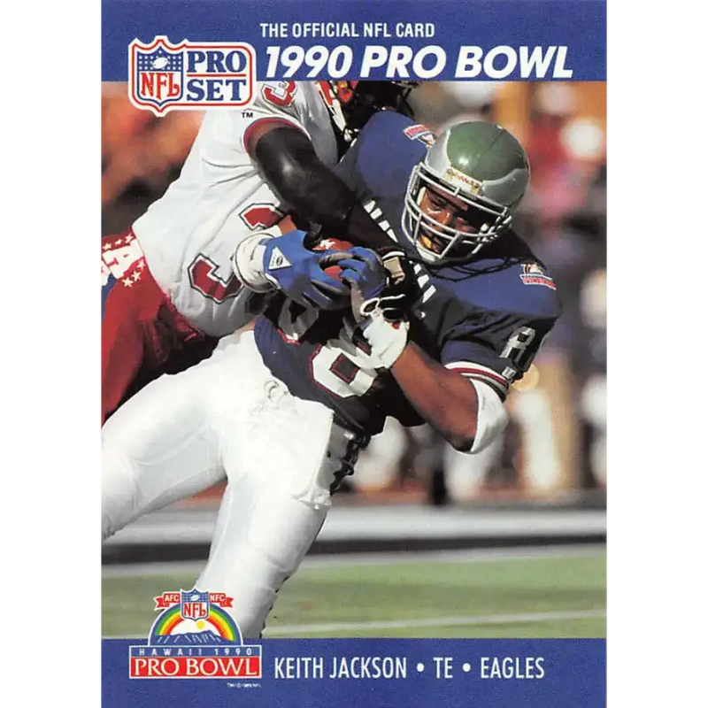 1990 Pro Set #396 Keith Jackson NM-MT Philadelphia Eagles Football Card - Football Card Single