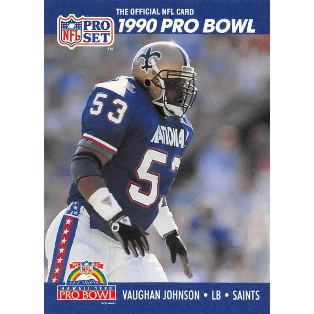 1990 Pro Set #397 Vaughan Johnson NM-MT New Orleans Saints Football Card - Football Card Single