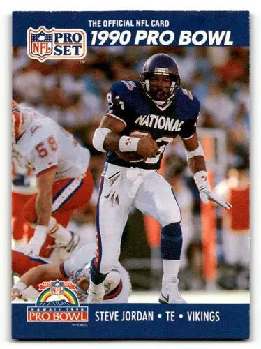 Original gloss Steve Jordan Minnesota Vikings 1990 Pro Bowl football card image