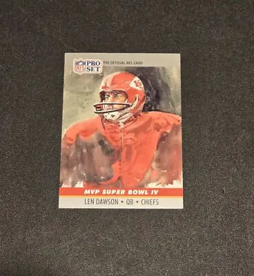 1990 Pro Set #4 Len Dawson Super Bowl MVP Collectibles - Football Card Single