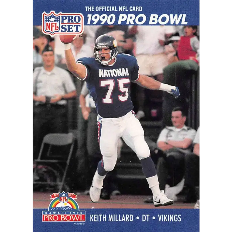 1990 Pro Set #407 Keith Millard NM-MT Minnesota Vikings Football Card - Football Card Single