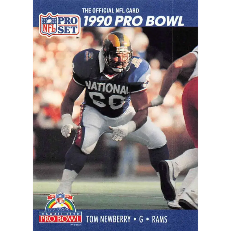 1990 Pro Set #410 Tom Newberry NM-MT Los Angeles Rams Football Card - Football Card Single