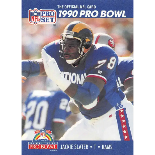1990 Pro Set #417 Jackie Slater NM-MT Los Angeles Rams Football Card - Football Card Single