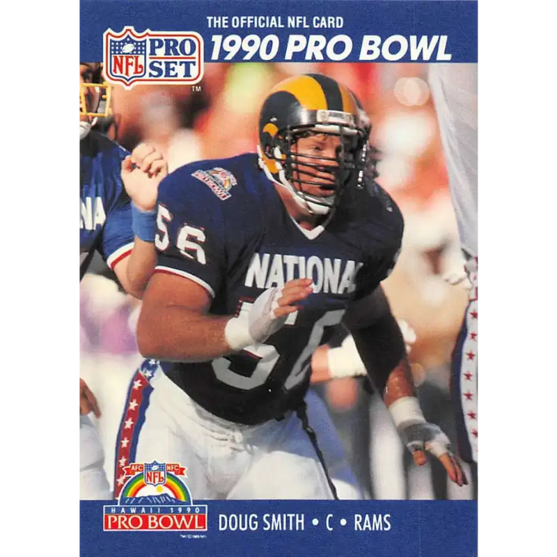 1990 Pro Set #418 Doug Smith NM-MT Los Angeles Rams Football Card - Football Card Single
