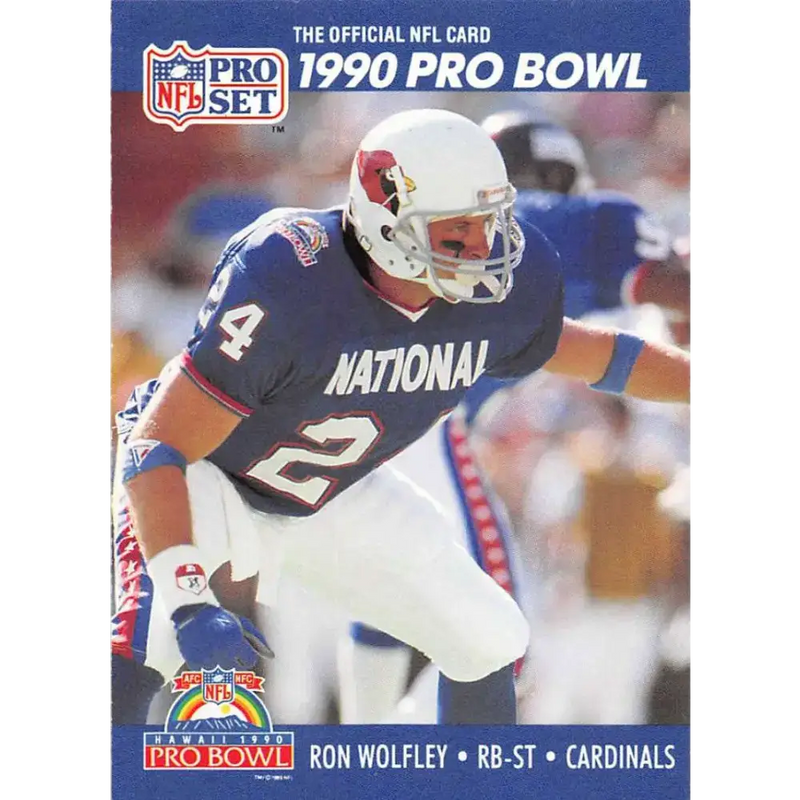 1990 Pro Set #424 Ron Wolfley NM-MT Phoenix Cardinals Football Card - Football Card Single