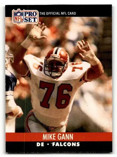 Mike Gann Atlanta Falcons football card from 1990 Pro Set #429 in EX/NM condition