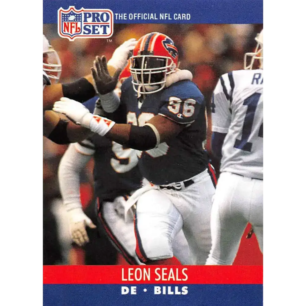 1990 Pro Set #442 Leon Seals NM-MT RC Rookie Buffalo Bills Football Card - Football Card Single