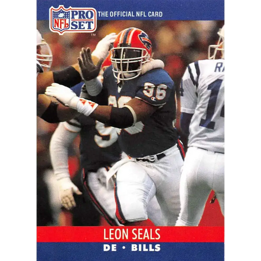 1990 Pro Set #442 Leon Seals NM-MT RC Rookie Buffalo Bills Football Card - Football Card Single