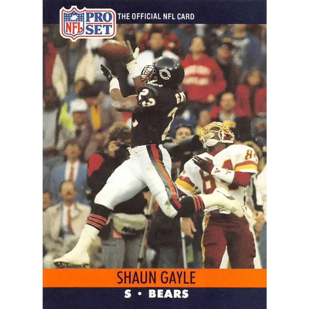 1990 Pro Set #450 Shaun Gayle NM-MT RC Rookie Chicago Bears Football Card - Football Card Single