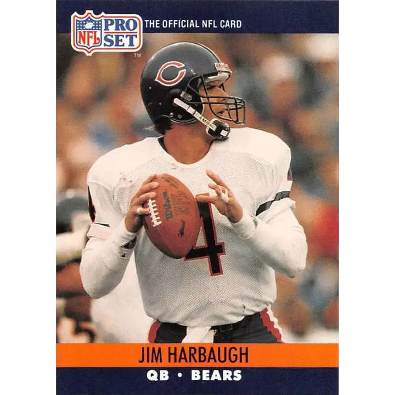 1990 Pro Set #452 Jim Harbaugh NM-MT Chicago Bears Football Card - Football Card Single