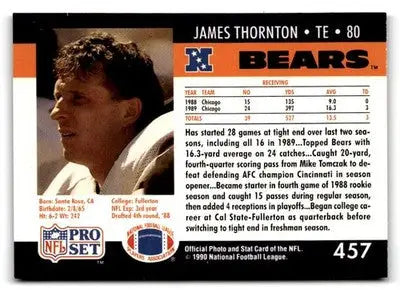 1990 Pro Set #457 James Thornton - Football Card Single