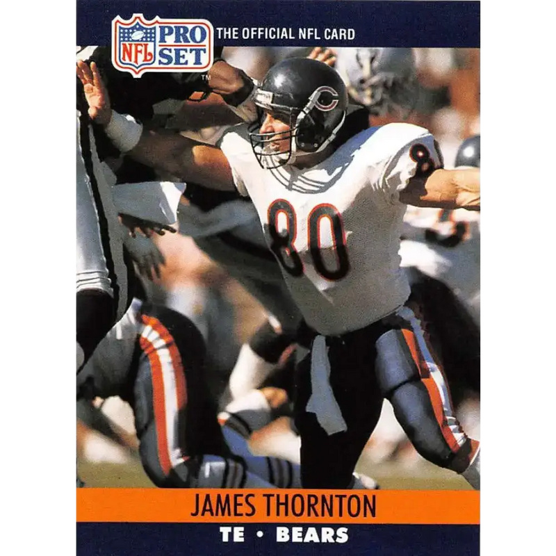 1990 Pro Set #457 James Thornton NM-MT Chicago Bears Football Card - Football Card Single
