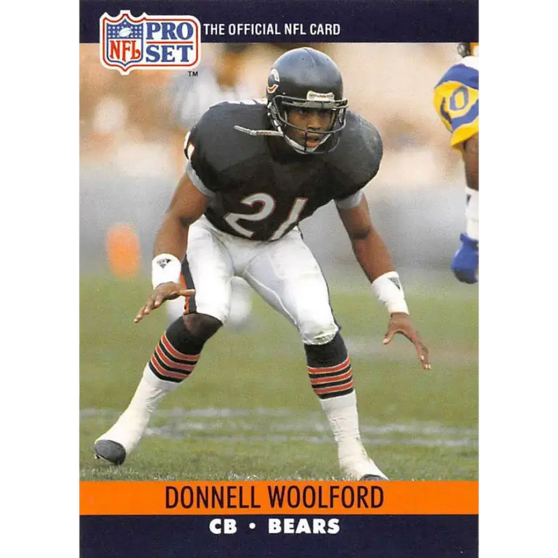 1990 Pro Set #459 Donnell Woolford NM-MT Chicago Bears Football Card - Football Card Single