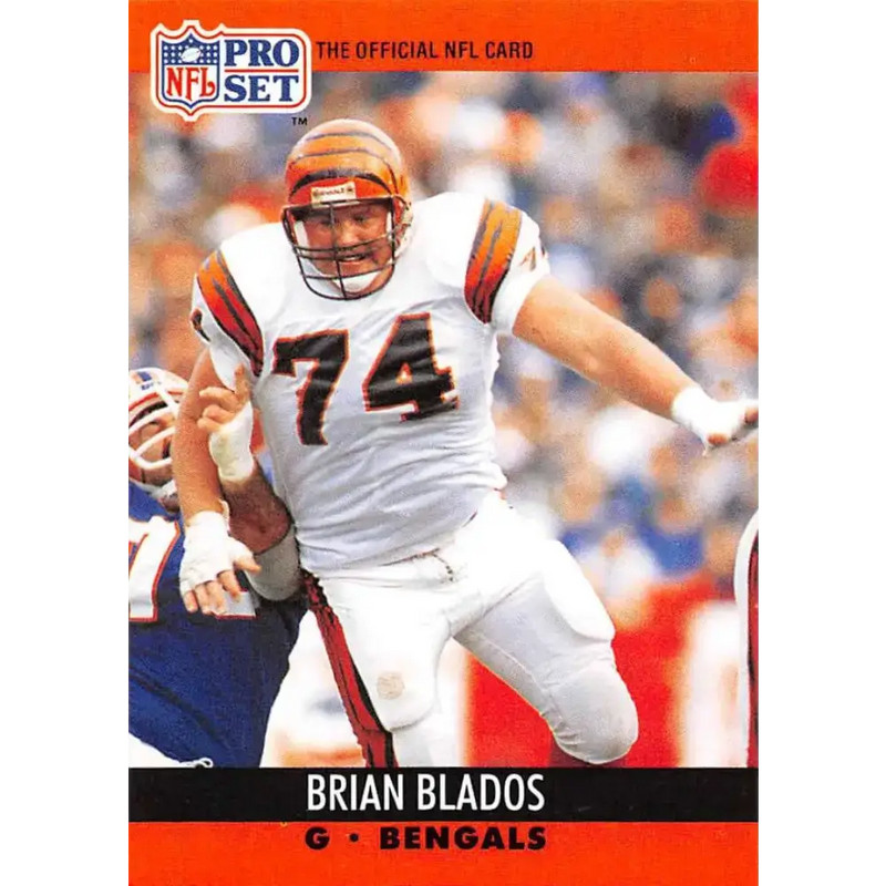 1990 Pro Set #468 Brian Blados NM-MT Cincinnati Bengals Football Card - Football Card Single