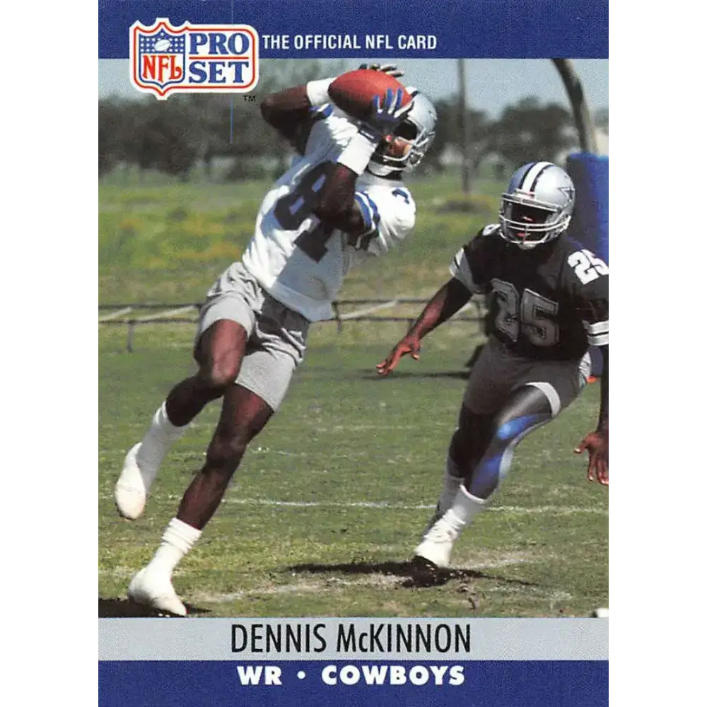 1990 Pro Set #480 Dennis McKinnon NM-MT Dallas Cowboys Football Card - Football Card Single