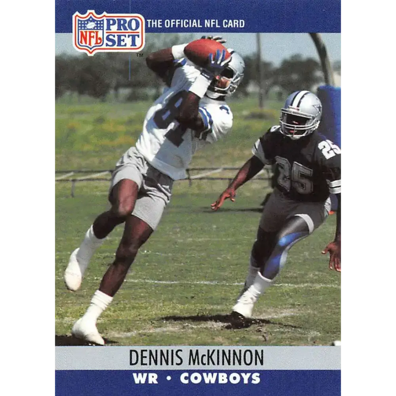 1990 Pro Set #480 Dennis McKinnon NM-MT Dallas Cowboys Football Card - Football Card Single
