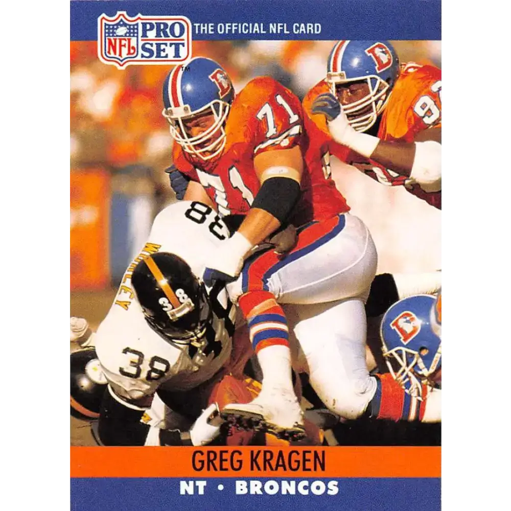 1990 Pro Set #487 Greg Kragen NM-MT Denver Broncos Football Card - Football Card Single