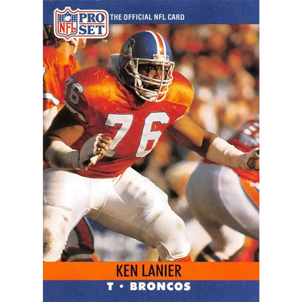 1990 Pro Set #488 Ken Lanier NM-MT RC Rookie Denver Broncos Football Card - Football Card Single