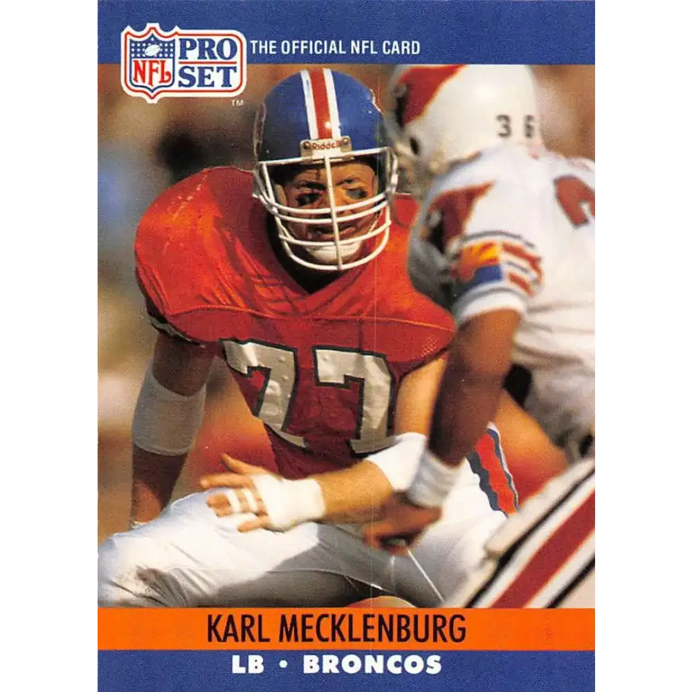 1990 Pro Set #489 Karl Mecklenburg NM-MT Denver Broncos Football Card - Football Card Single