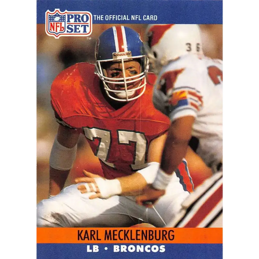 1990 Pro Set #489 Karl Mecklenburg NM-MT Denver Broncos Football Card - Football Card Single
