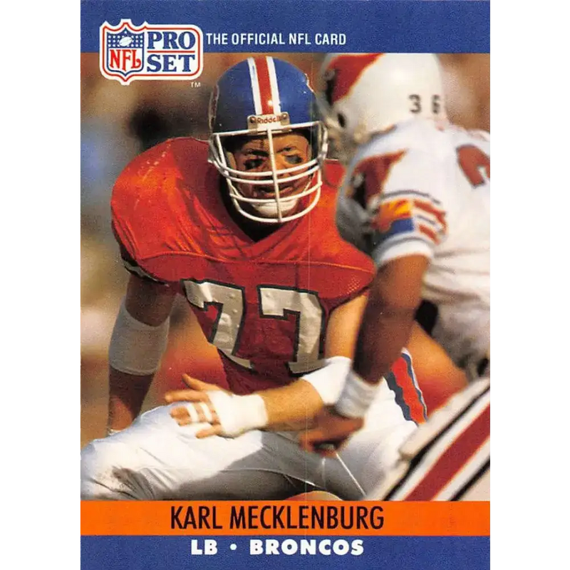 1990 Pro Set #489 Karl Mecklenburg NM-MT Denver Broncos Football Card - Football Card Single
