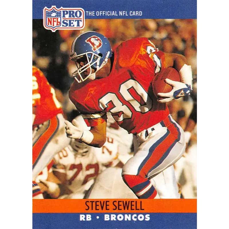 1990 Pro Set #490 Steve Sewell NM-MT Denver Broncos Football Card - Football Card Single