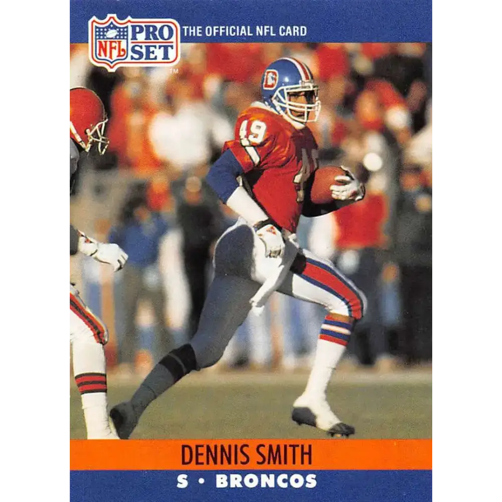 1990 Pro Set #491 Dennis Smith NM-MT Denver Broncos Football Card - Football Card Single