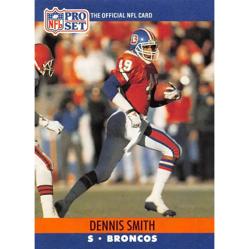 1990 Pro Set #491 Dennis Smith NM-MT Denver Broncos Football Card - Football Card Single
