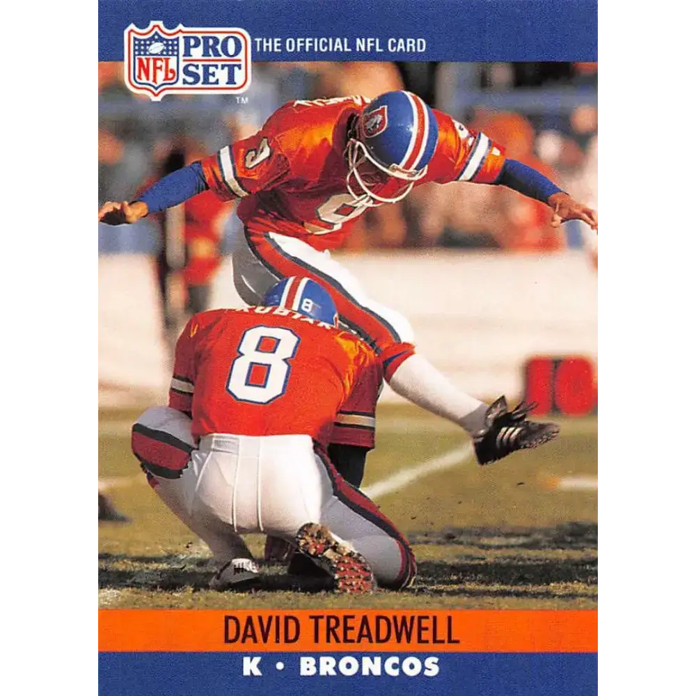 1990 Pro Set #492 David Treadwell NM-MT Denver Broncos Football Card - Football Card Single