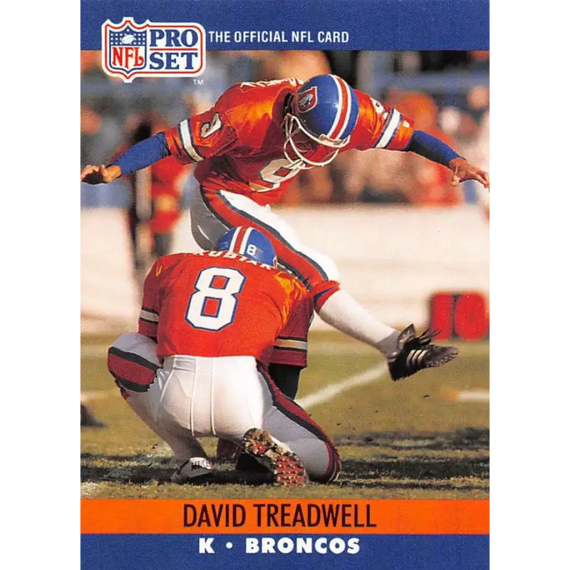 1990 Pro Set #492 David Treadwell NM-MT Denver Broncos Football Card - Football Card Single