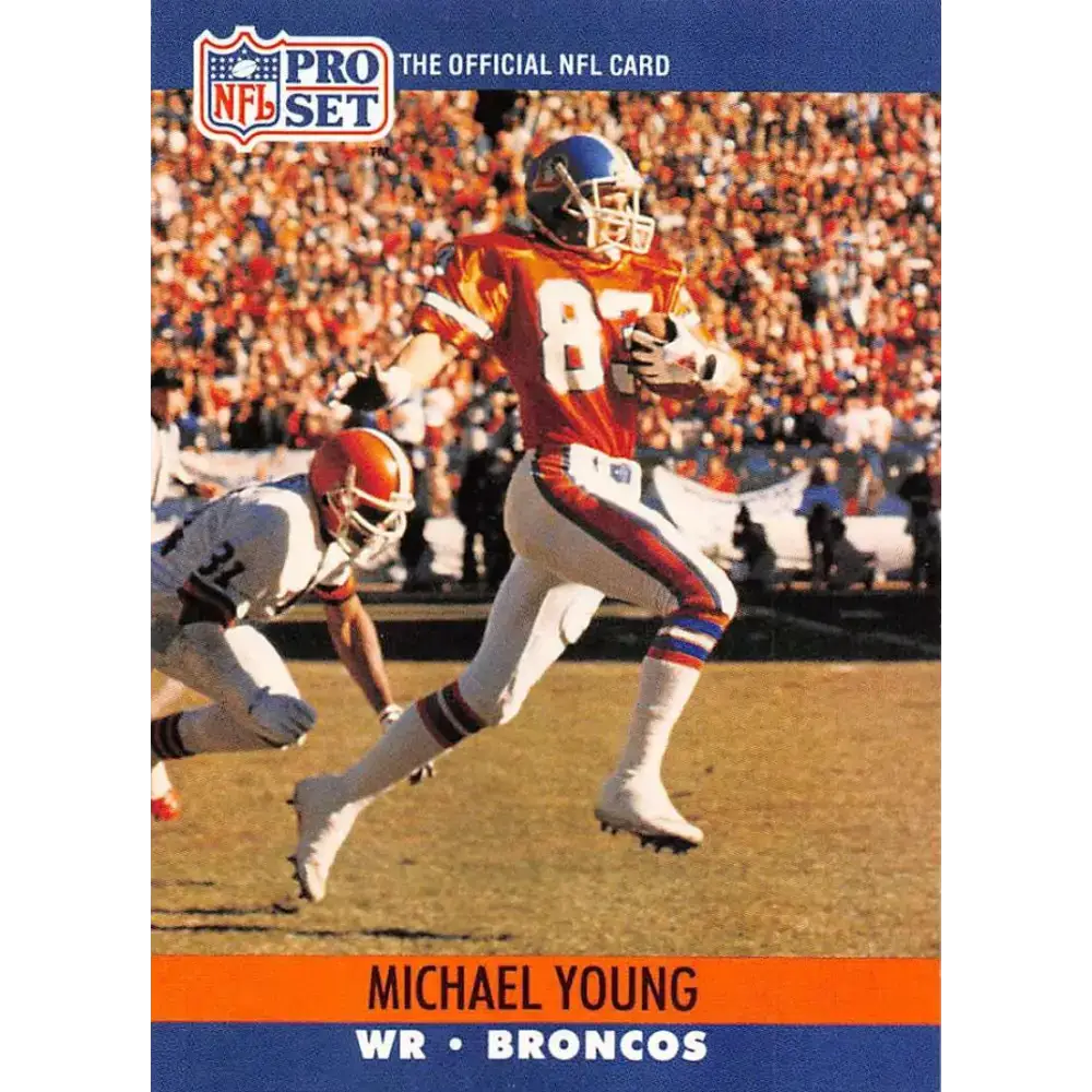1990 Pro Set #493 Michael Young NM-MT RC Rookie Denver Broncos Football Card - Football Card Single
