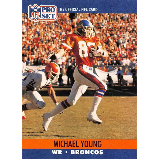 1990 Pro Set #493 Michael Young NM-MT RC Rookie Denver Broncos Football Card - Football Card Single