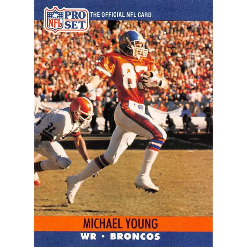 1990 Pro Set #493 Michael Young NM-MT RC Rookie Denver Broncos Football Card - Football Card Single